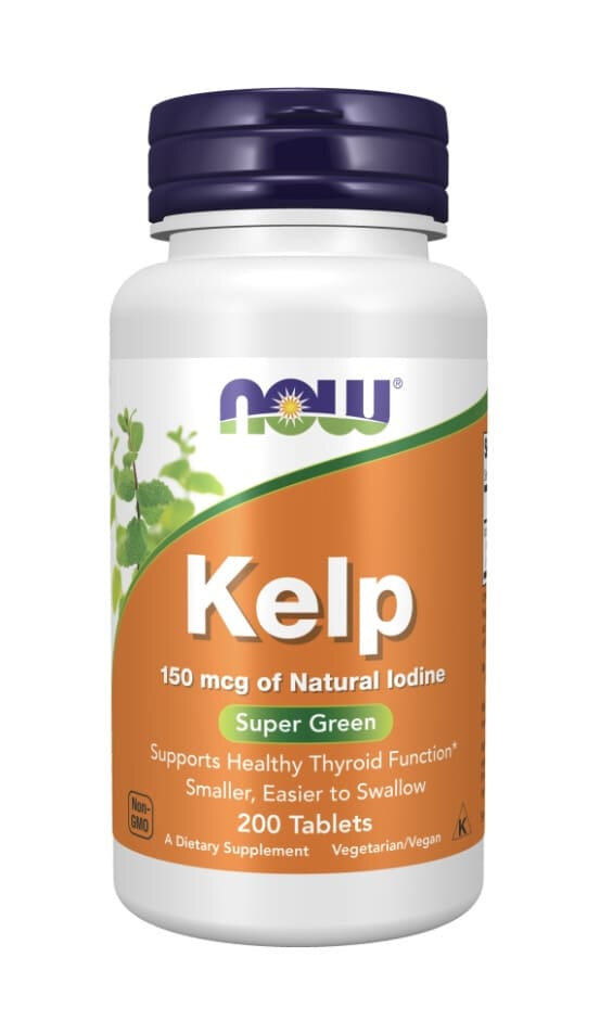NOW Foods Kelp 150 mcg НАУ Бурые водоросли 150 мкг 200 таблеток