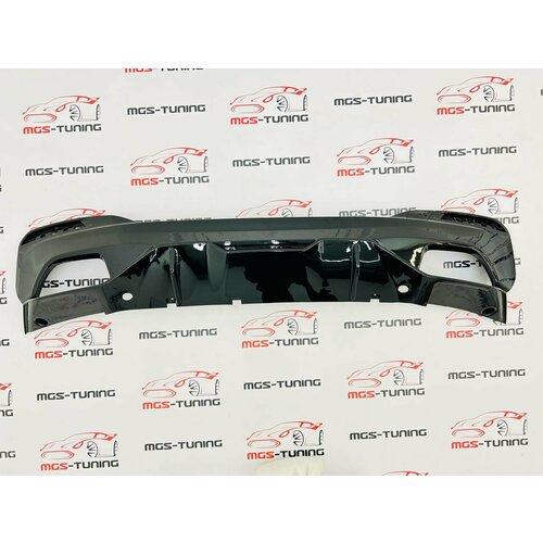 Задний диффузор BMW 5 series g30 M-Performance style (черный глянец)