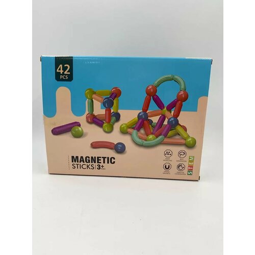Конструктор магнитный пластиковый 42 детали