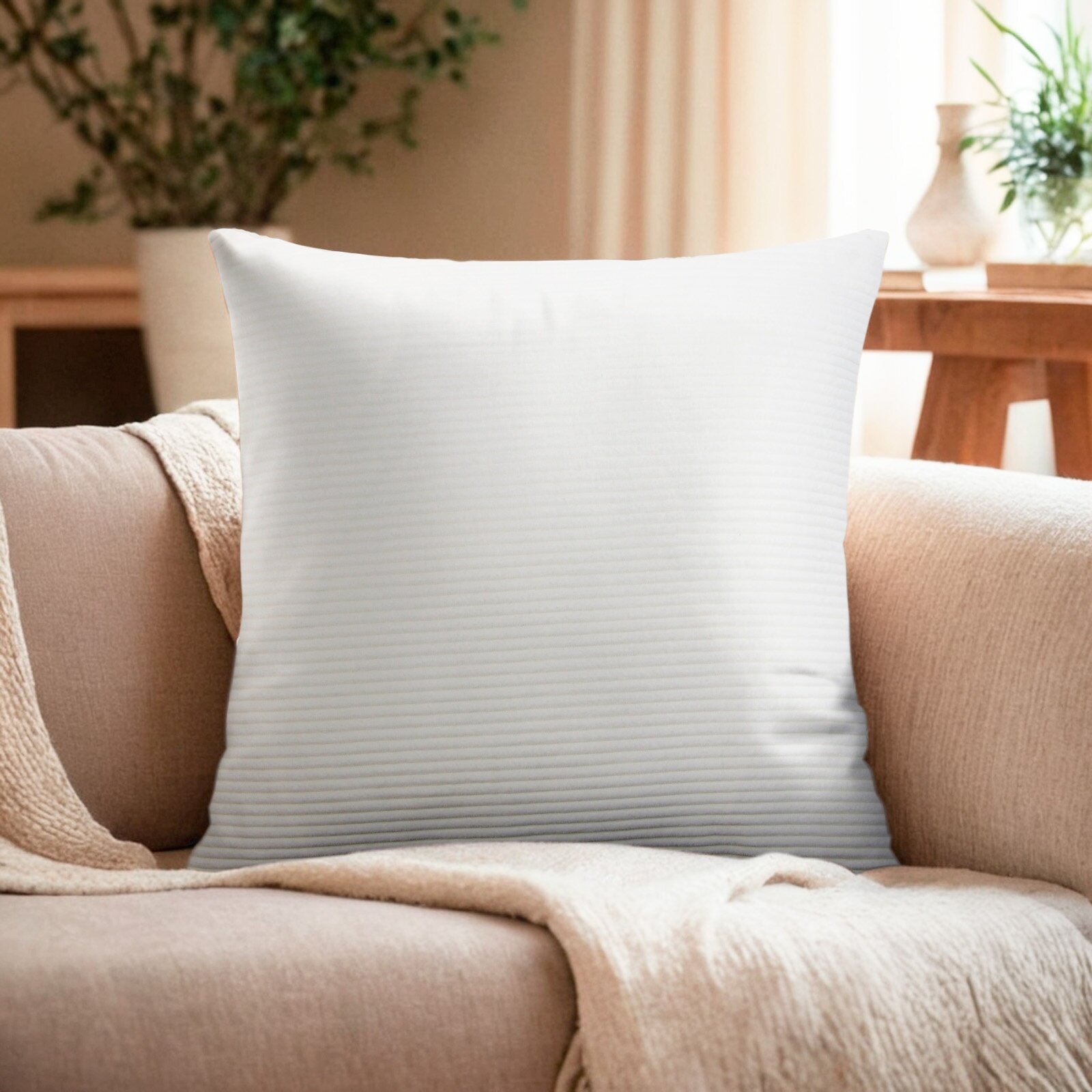 Чехол на подушку «Этель» Velour 43×43 см белый