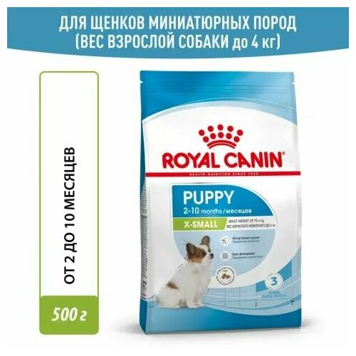 Royal Canin X-Small Junior Сухой корм для щенков миниатюрных пород до 10 месяцев, 500 гр.
