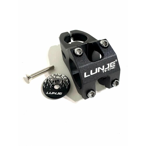 Вынос руля велосипеда +крышка с болтом, цвет черный