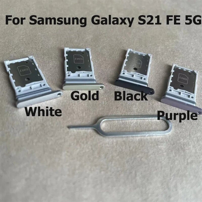 Для Samsung Galaxy S21 FE 5G Sim-карты лоток Слот держатель гнездо адаптер соединитель запасные части