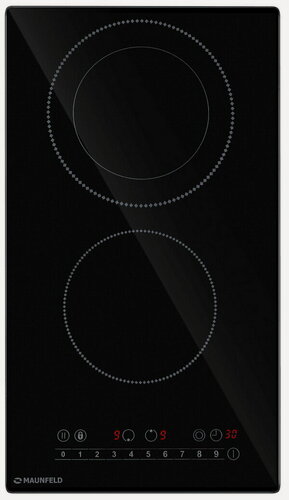 Изображение товара Электрическая варочная панель Maunfeld EVCE292SDPBK 29 см, 2 конфорки стеклокерамика, черный