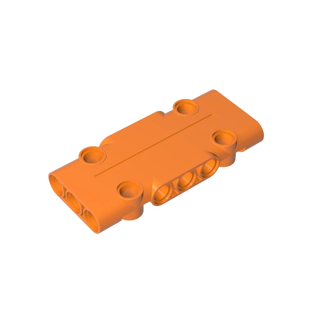 Строительные блоки gobricks пластиковые 3х7х1 Оранжевый, 021
