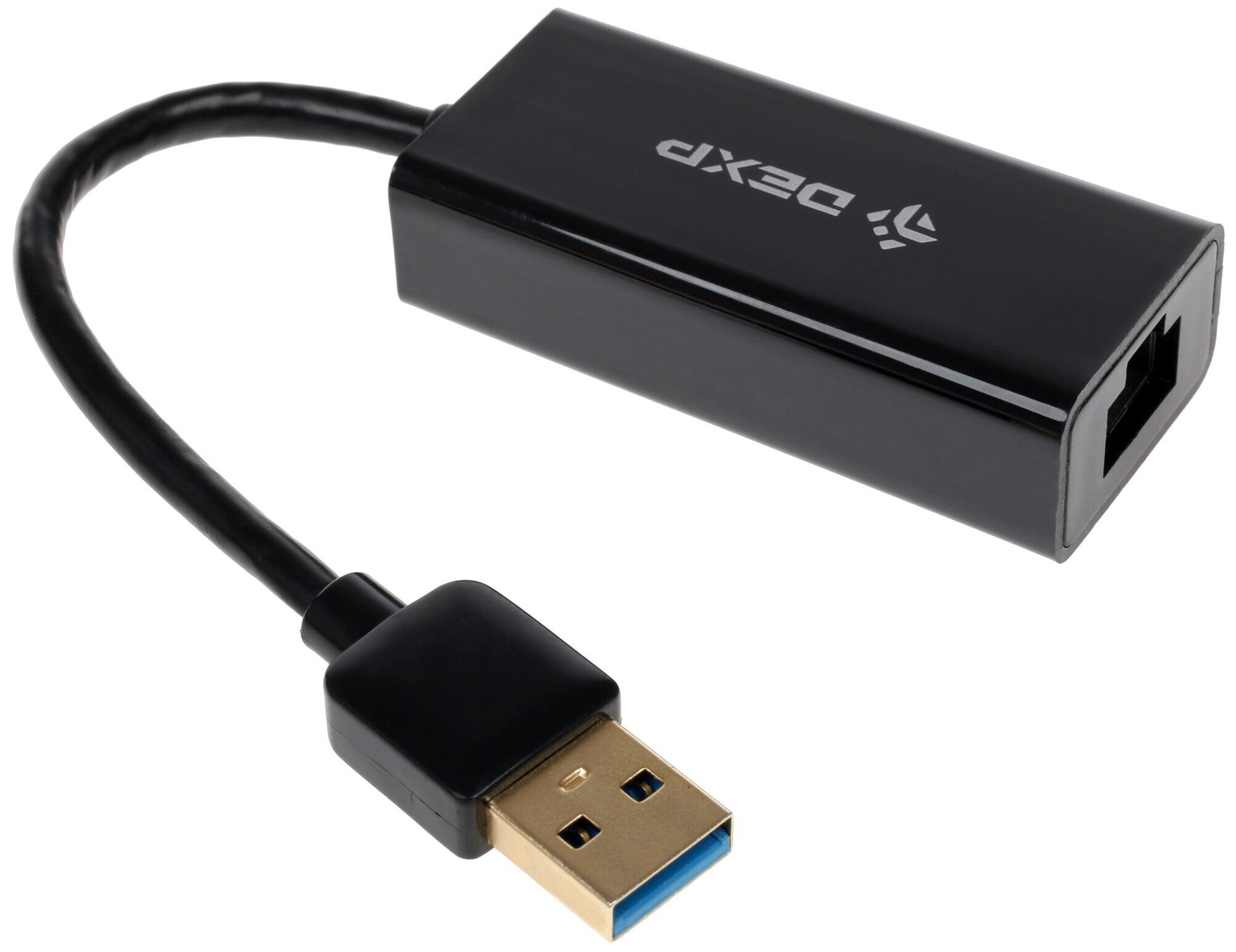 Сетевой адаптер DEXP, Ethernet - USB 3.0, 1000 Мбит/с, чёрный