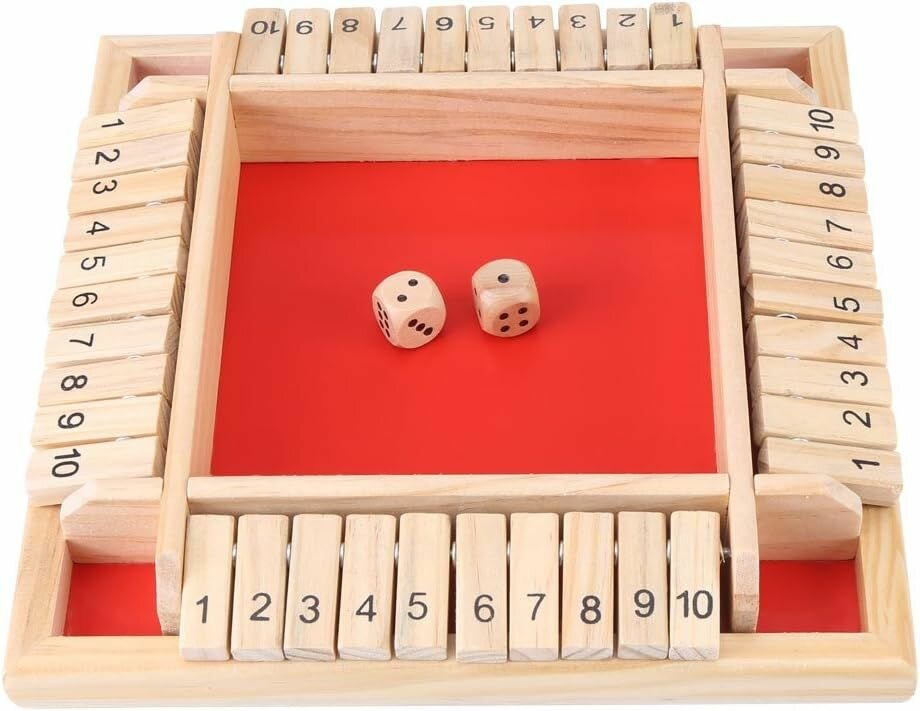 Настольная игра "Закрой коробку" (Shut The Box) для развития математики у детей