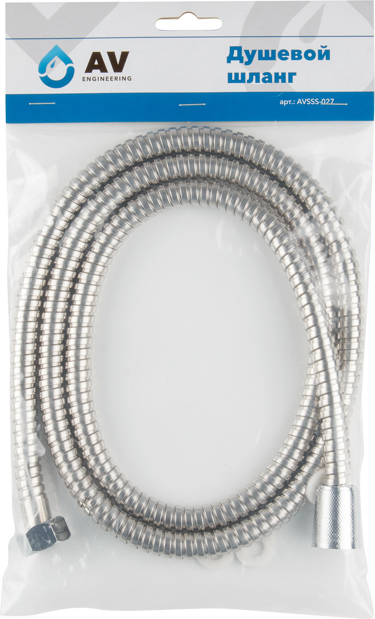 Шланг душевой AV Engineering AVSSS-027 нержавеющая сталь 150см хром матовый