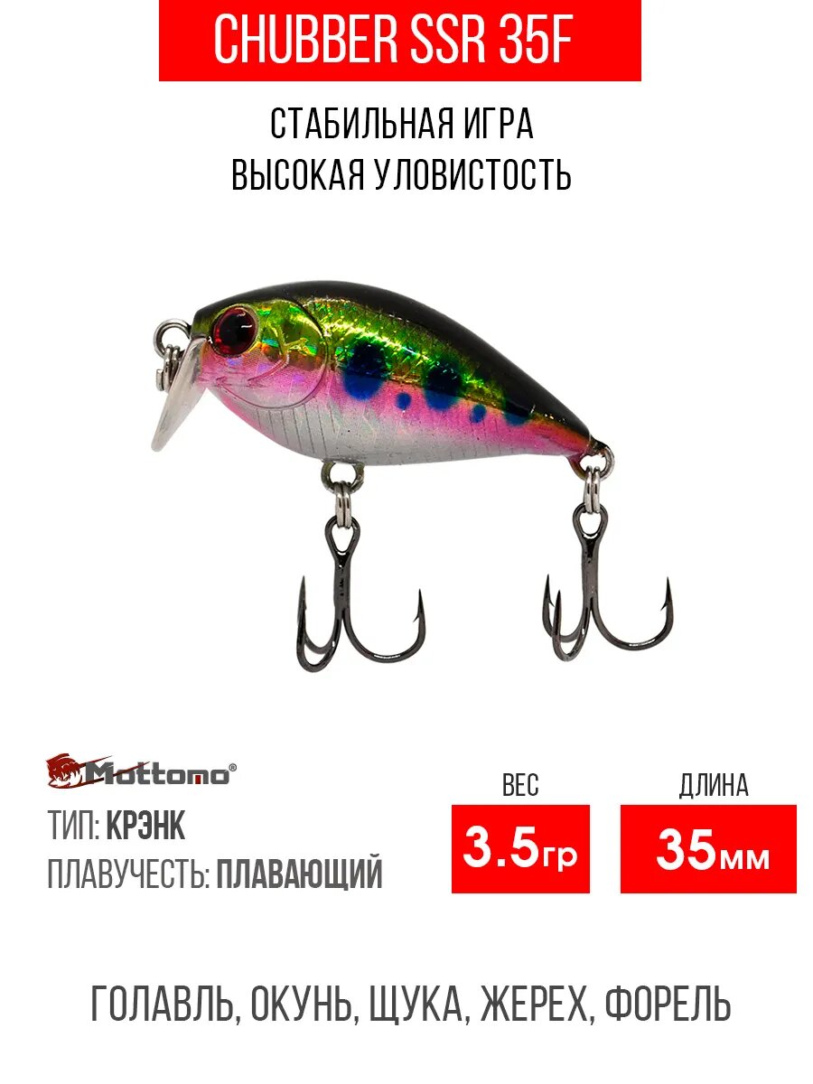 Воблер Mottomo Chubber SSR 35F 3,5g Baby Salmon