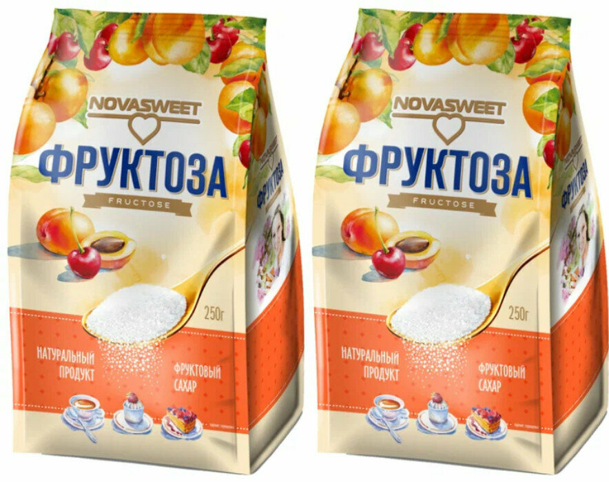 Фруктоза Новасвит 250 гр, 2 шт.