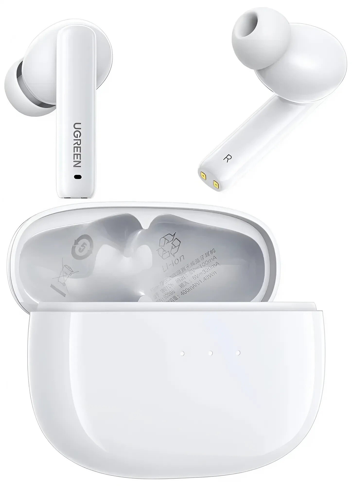 Беспроводные наушники UGREEN WS106 HiTune T3 Active Noise-Cancelling Wireless Earbuds белый EU VERSION
