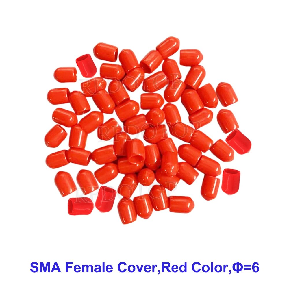 RFDOTOP SMA Крышки пыль защитные пластик черный/красный/желтый/белый φ6/φ8