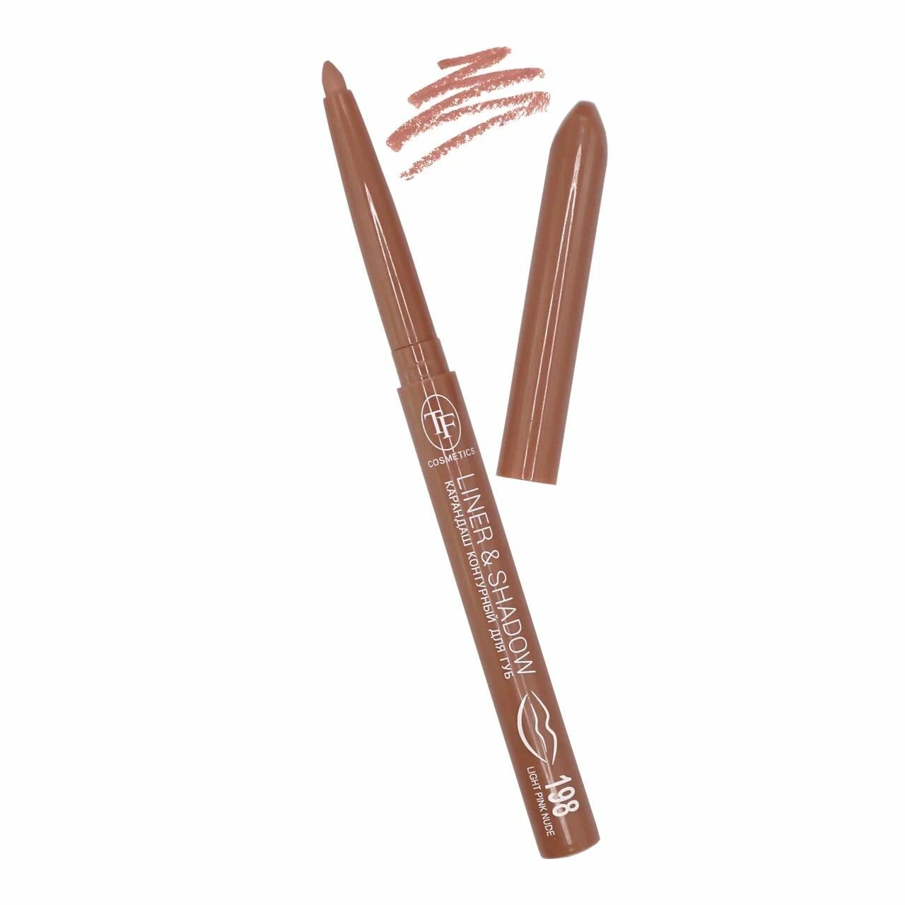 Карандаш для губ TF Cosmetics "Liner & Shadow", контурный автоматический, тон 198, Light Pink Nude