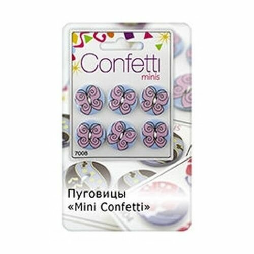 Пуговицы BLUMENTHAL LANSING "Mini Confetti", Circle Spin, микс цветов, 6 шт