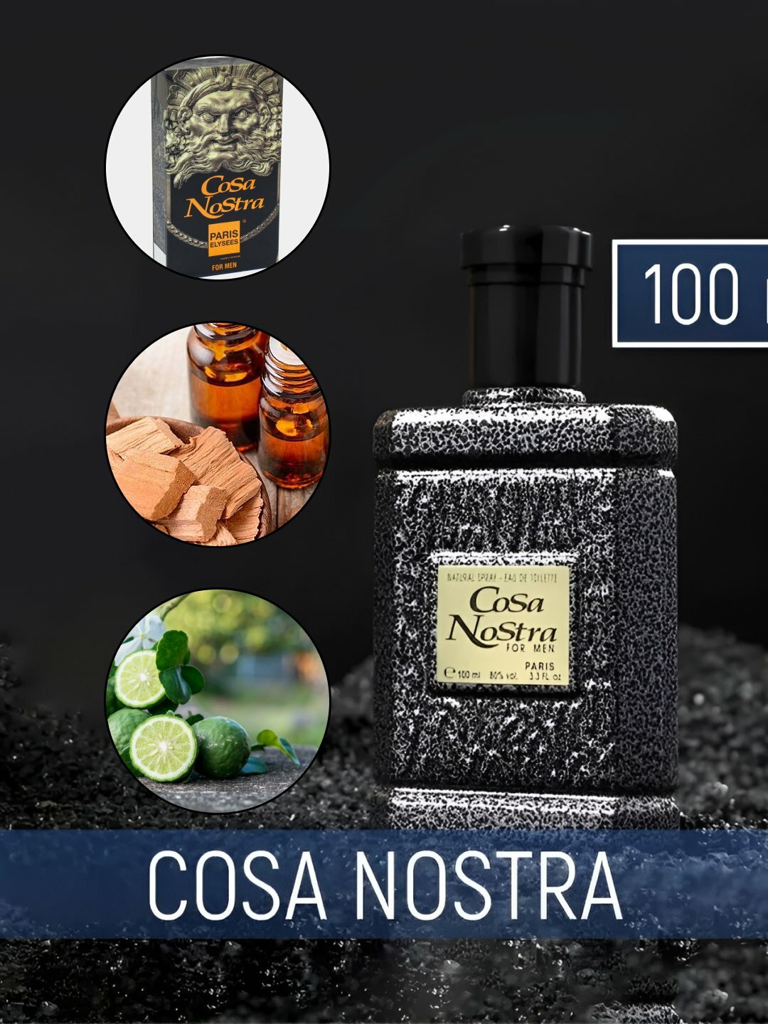 Туалетная вода для мужчин Cosa Nostra, парфюм подарочный, 100 мл