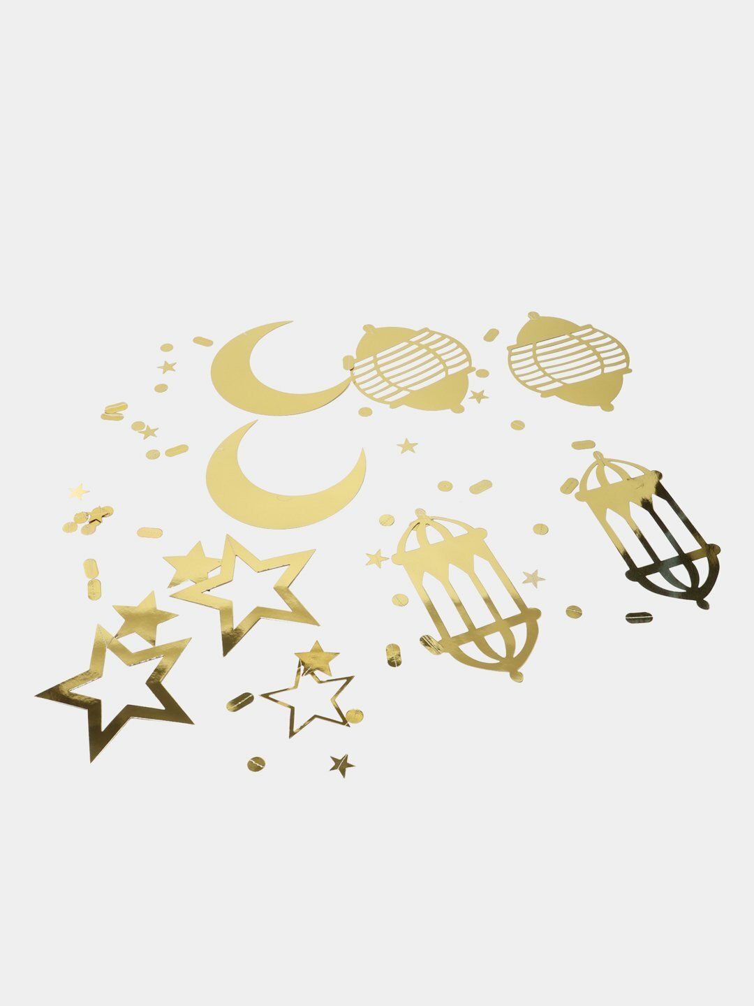 Украшения на стену Mubarak Eid Mubarak, Ramazon Ramadan, 12 шт Золотой