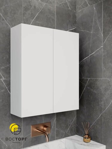 Изображение товара Шкаф пенал из ЛДСП закрытый для ванной навесной "ВосторгМебель"