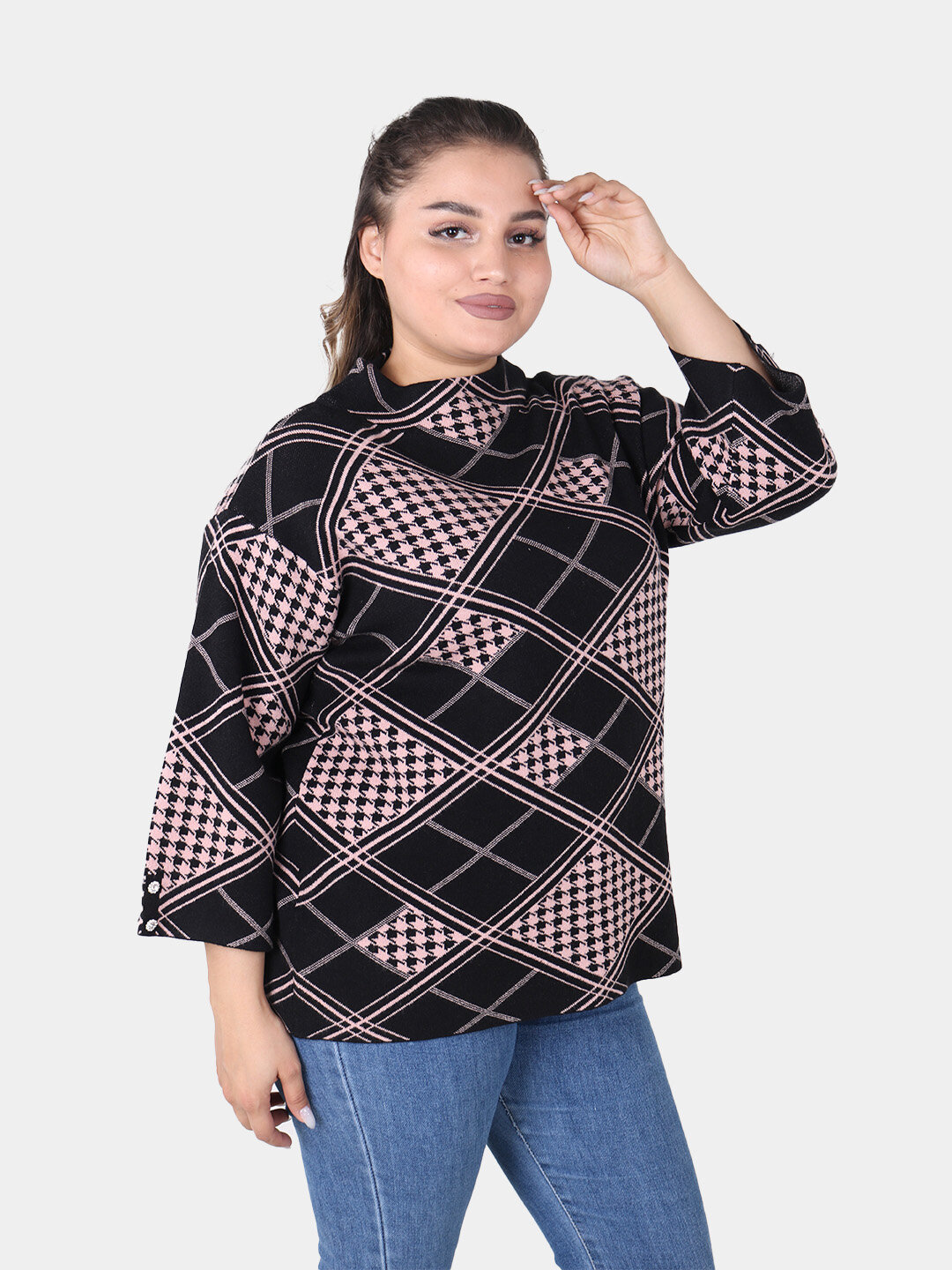 Свитер размер One Size, , темно-розовый — фото 1