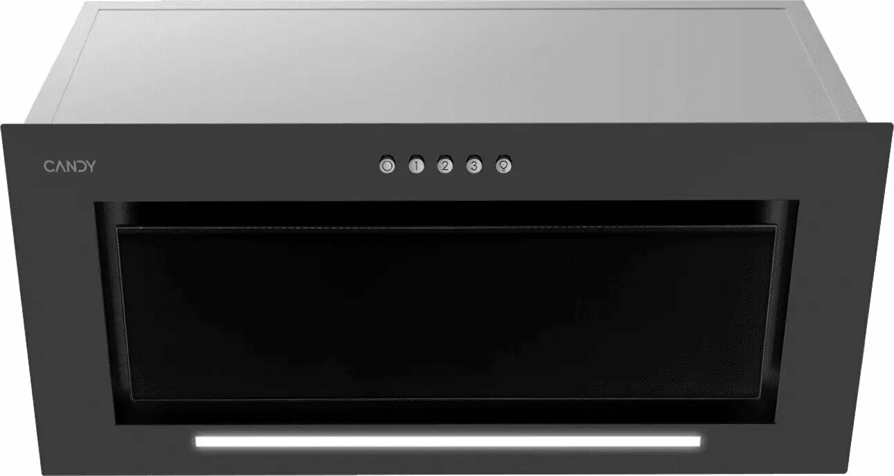 Вытяжка Candy "CVXBI63MGBB", встраиваемая, 3 скорости, черная
