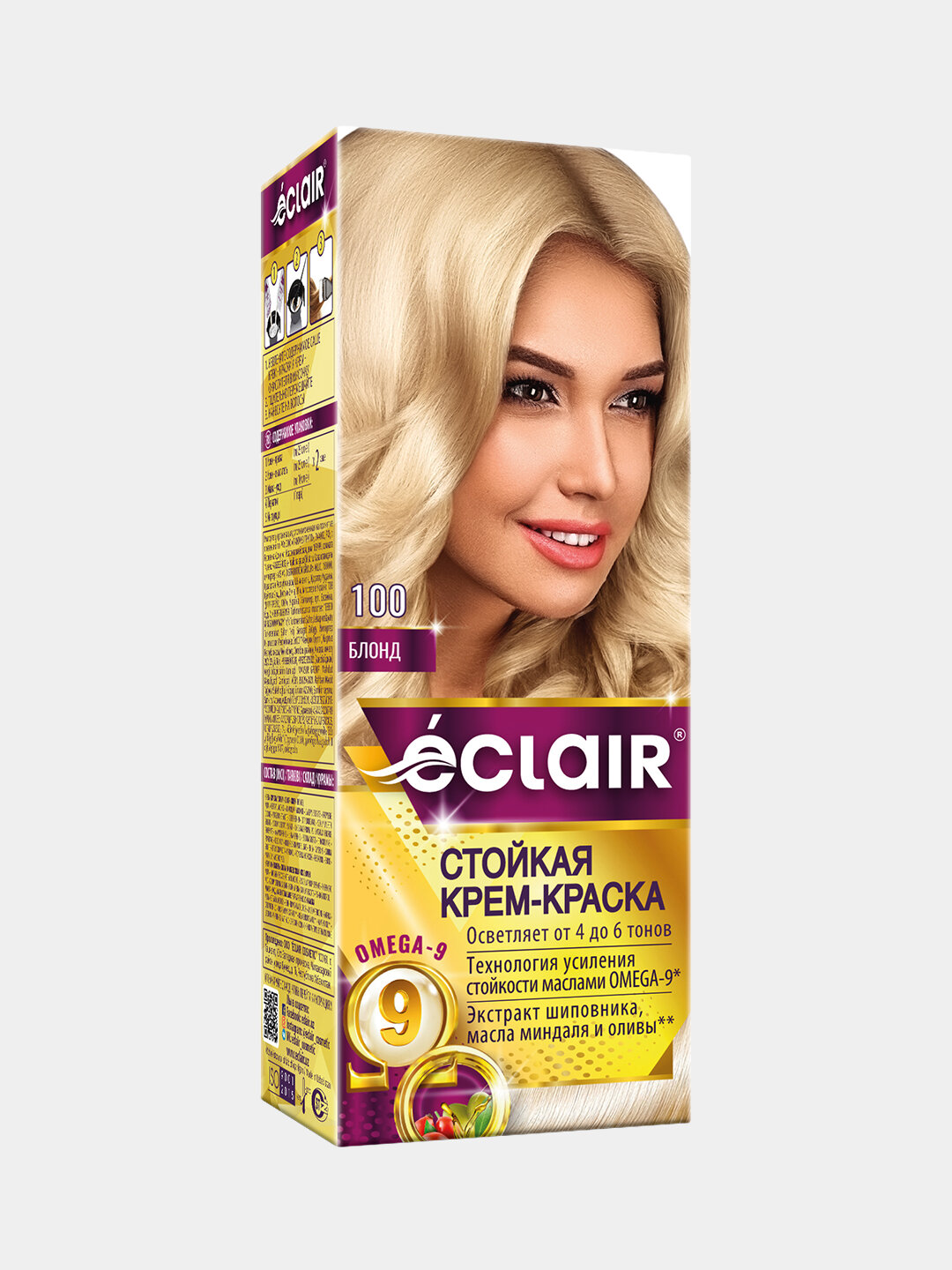 Краска для волос Eclair Omega-9 "Блонд" 10.0