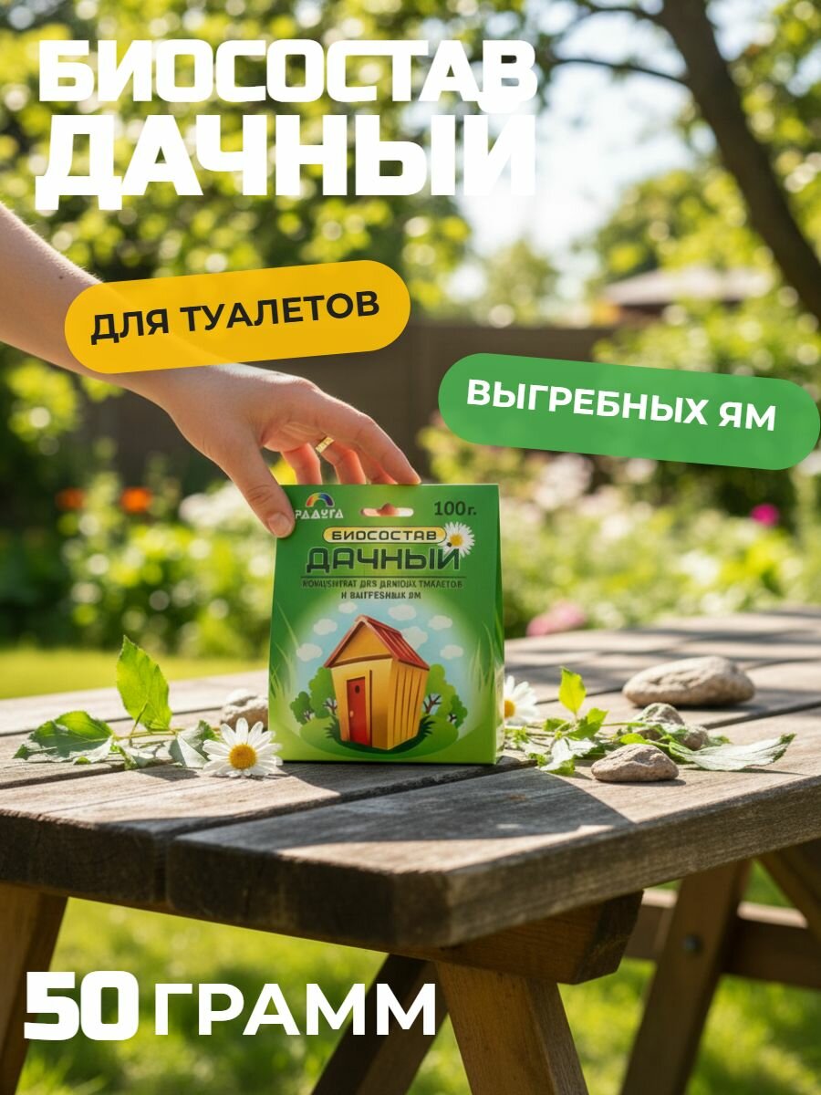 Биосостав Дачный для дачных туалетов и выгребных ям 50г