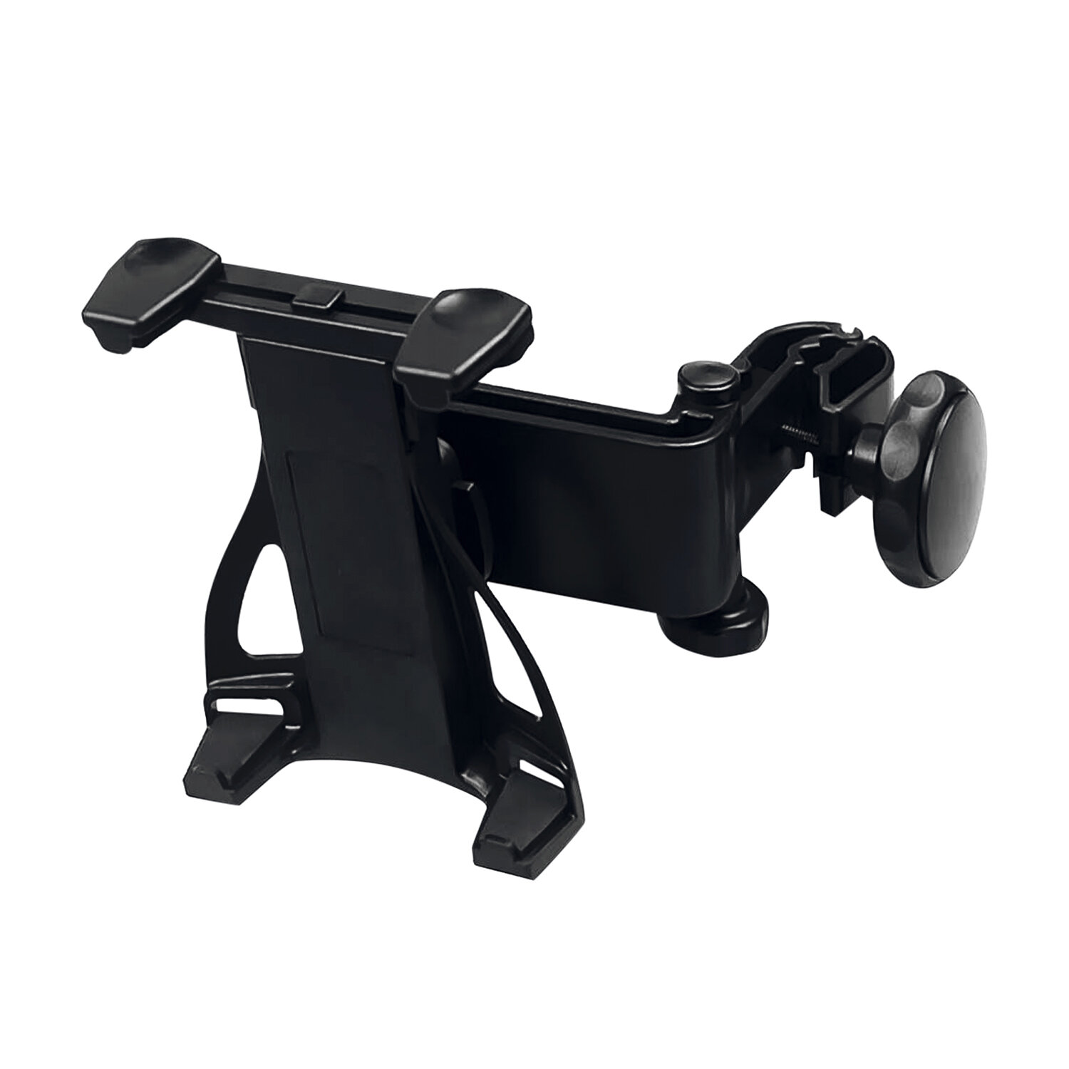 Монтаж для планшетов на подголовник заднего сиденья автомобиля совместимый с iPad Galaxy и другими планшетами 360 градусов поворотный головка регулируемый для планшетов 7-11 дюймов черный вес 280 грамм материал ABS