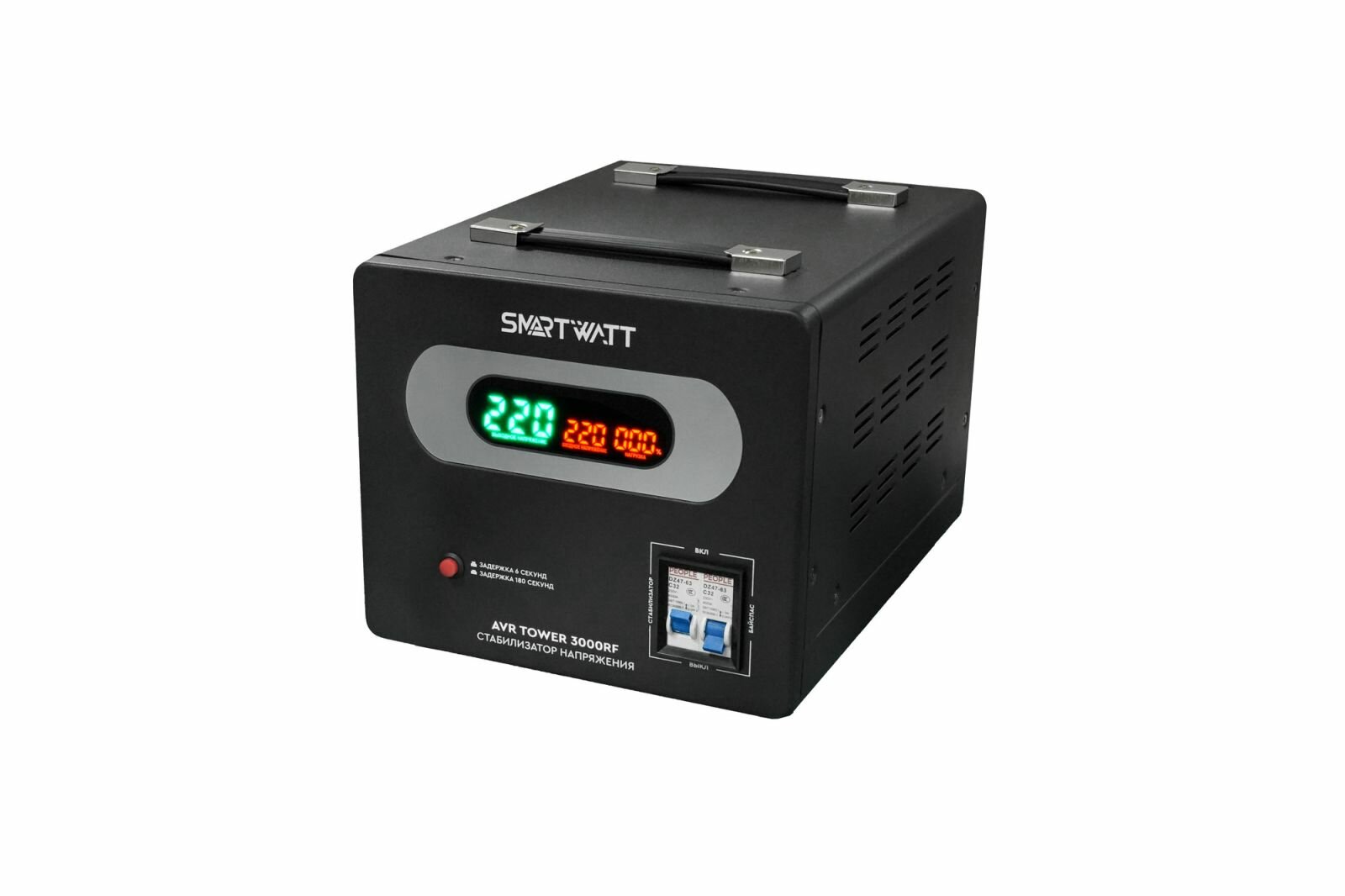 Стабилизатор напряжения SMARTWATT напольный, мощность 3 кВА, релейный