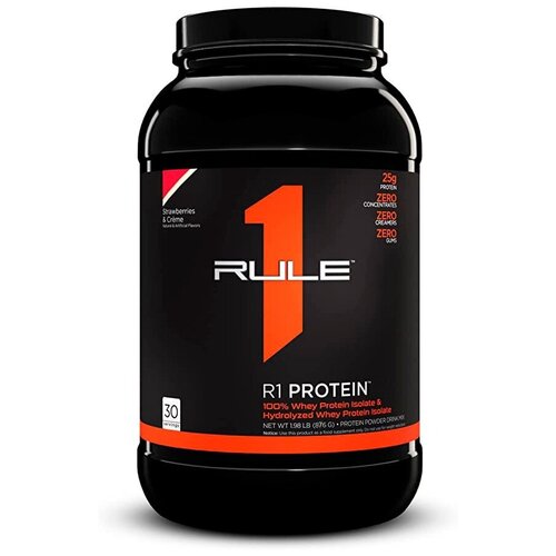 Протеин Rule 1 Protein, 876 гр., клубника