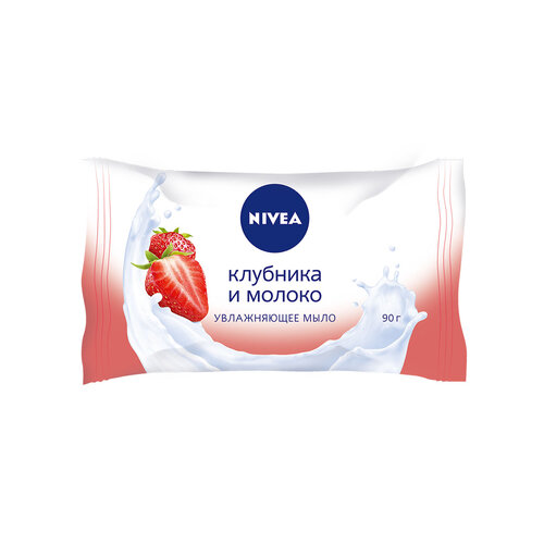 NIVEA Увлажняющее мыло NIVEA Клубника и молоко, 90 гр. клубника и молоко, 90 г