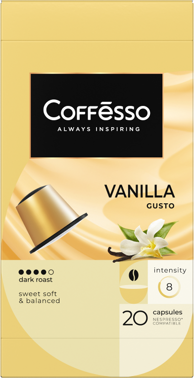 Кофе Coffesso "Vanilla" капсула 100 гр, 20 шт по 5 гр - фотография № 1