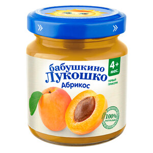 Пюре Бабушкино Лукошко абрикос, с 4 месяцев, 100 г, 6 шт.