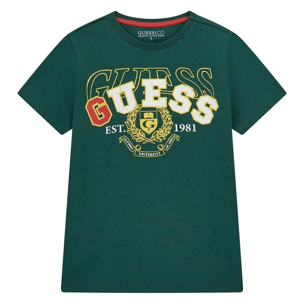 Футболка GUESS SS T-SHIRT, размер 10 лет, зеленый