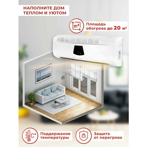 Обогреватель тепловентилятор настенный ветерок с пультом настенный 728500₽