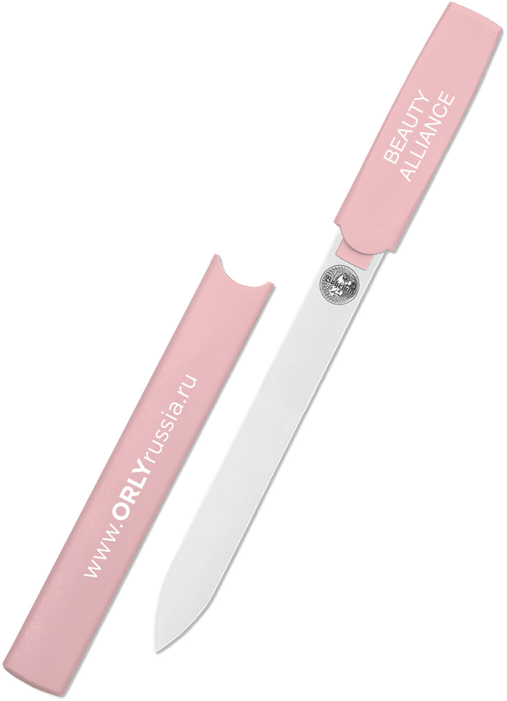 Картинки Стеклянная двусторонняя пилка (абразивность: 360) ORLY Crystal Line Pink