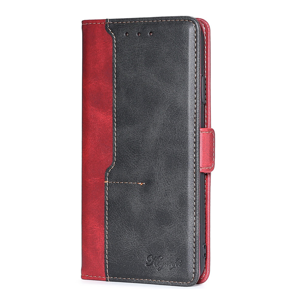 Чехол-книжка MyPads для Samsung Galaxy A50 / A30S / A50s / Самсунг А50 / А30s, смешать два цвета (черный + красный) — фото 1