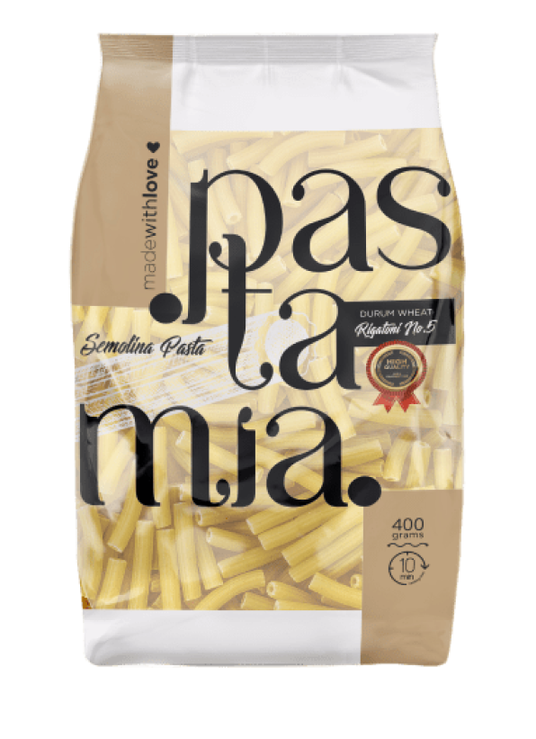 Макароны Pasta Mia, Rigatoni №5, 400 грамм - фотография № 1