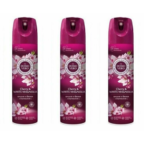 DomoVero Освежитель воздуха Вишня и Белая магнолия, 250 мл, 3 шт