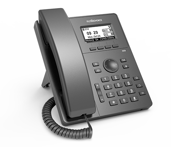 IP-телефон FLYINGVOICE P10P 2 SIP аккаунта дисплей 23 дюйма 132 x 64 с подсветкой конференция на 6 абонента поддержка гарнитуры (RJ9) POE