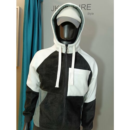 фото Толстовка , размер 52, белый, черный jk.future