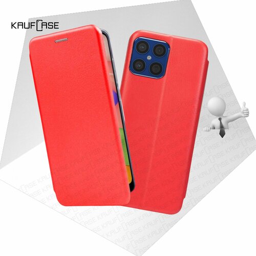 Чехол книжка KaufCase для телефона Huawei Honor X8 4G (TFY-LX1) 2022 (6.7), красный. Трансфомер чехол книжка kaufcase для телефона huawei nova y90 ctr lx1 2022 6 7 красный трансфомер