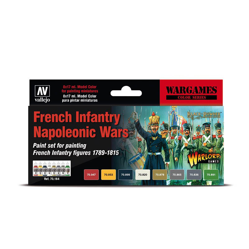 Набор акриловых красок Vallejo Wargames Color Series - French Infantry Napoleonic Wars 70164 (8 красок по 17 мл)