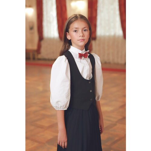 Брошь Андерсен, стразы, бордовый