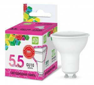 Светодиодная LED лампа LED-JCDRC-standard 5.5W 230В GU10 6500К 495Лм ASD (упаковка 14 штук) 4690612019161