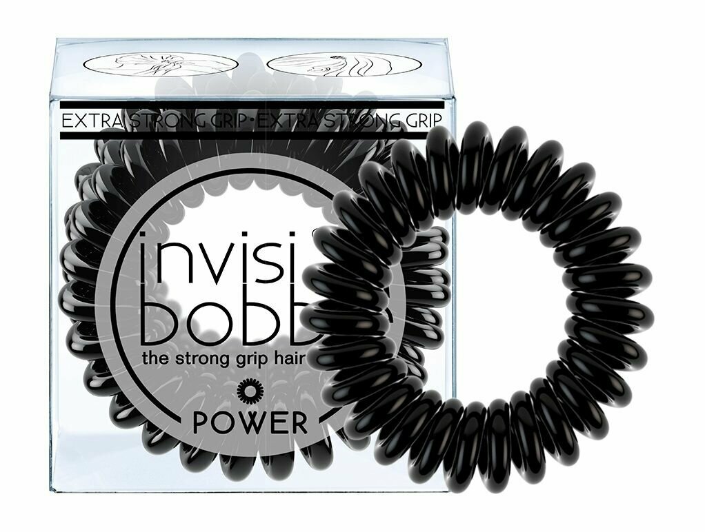 Набор из 3 резинок-браслетов для волос Invisibobble Power True Black