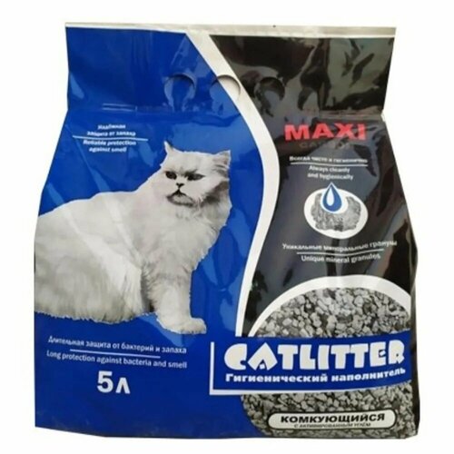 Catlitter Carbon Maxi Наполнитель комкующийся для кошек 5л