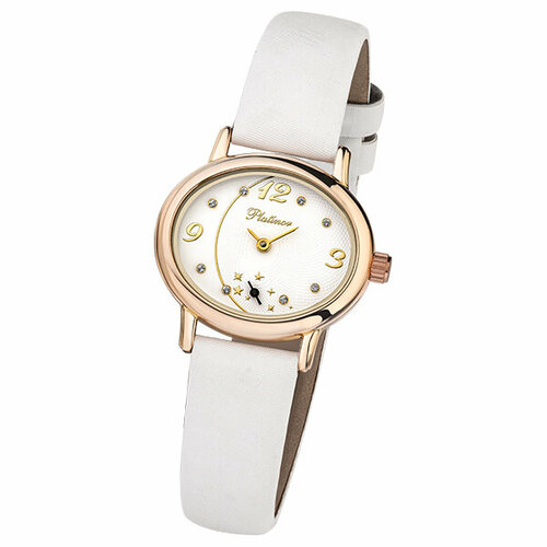 Наручные часы Platinor, золото, белый platinor женские золотые часы оливия арт 97556 409