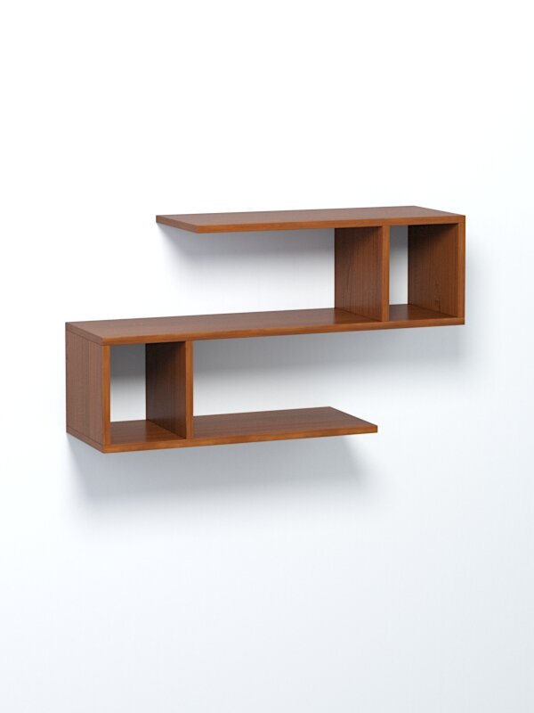 Полка настенная "вайб" №3, Орех. Производитель товара - компания Westcom.