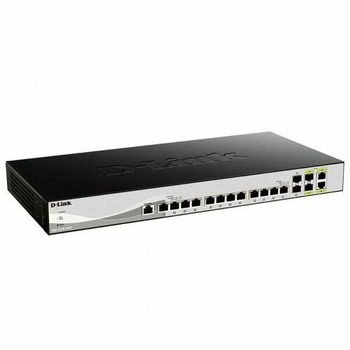 D-Link Сетевое оборудование DXS-1210-16TC B1A PROJ Настраиваемый L2 коммутатор с 12 портами 10GBase-T 2 портами 10GBase-X SFP и 2 комбо-портами 109280₽