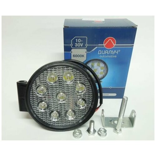 Фара доп. Off-road светодиодная 9 диодов SMD 12-24V 3W(27W) круглая 27S9-3R