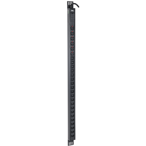 ITK PDU верт. 33U 1ф 32А 20 роз. C13 6 C19 каб. 3м IEC60309, IEK PV22-20C13-06C19-41 (1 шт.)